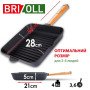 Сковорода Brizoll Optima чавунна квадратна Гриль з ручкою 280х280х50 мм (O282850G-P) Сковорода Brizoll Optima чавунна квадратна Гриль з ручкою 280х280х50 мм (O282850G-P)