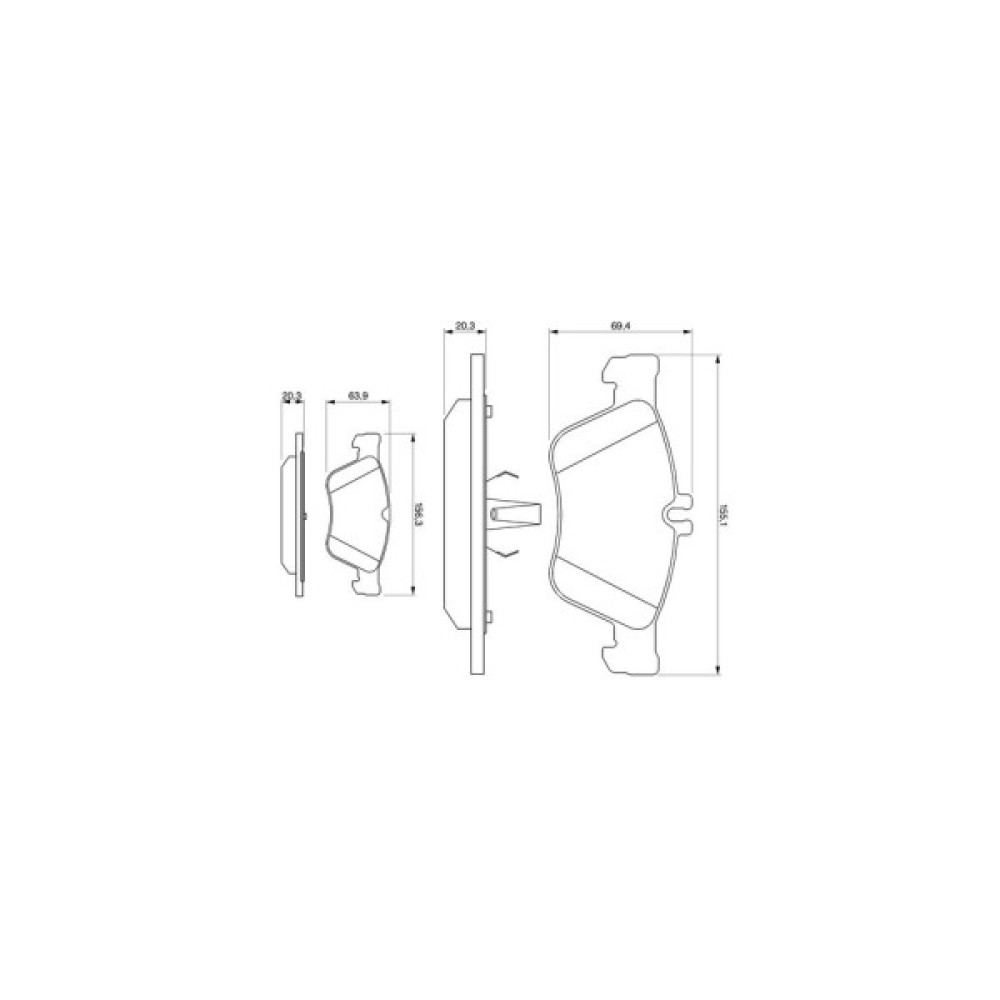 Гальмівні колодки Bosch 0 986 494 001