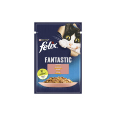 Вологий корм для кішок Purina Felix Fantastic з лососем у желе 85 г (7613039832912)