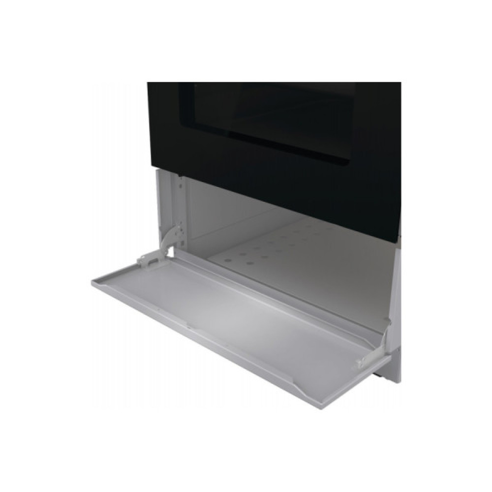 Плита Gorenje комбінована, 62л, 50x60см, метал. кришка, дисплей, емальовані реш, титан