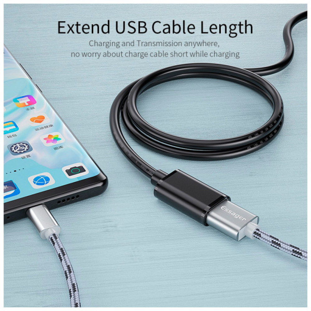 Дата кабель USB 3.0 AM/AF 1.5m Essager (EXCAM-YTA01)