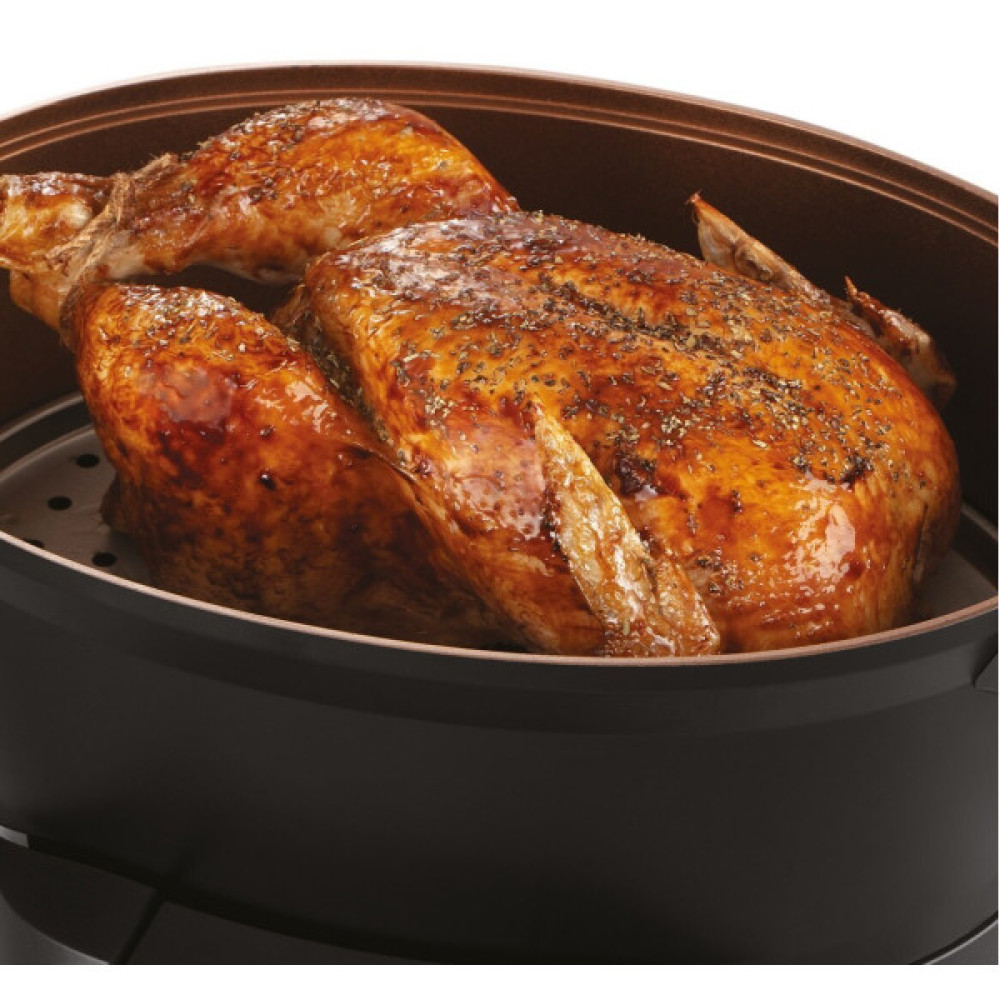 Мультиварка Russell Hobbs GoodToGo, 1000Вт, чаша-6.5л, електронне керув., знімна кришка, кераміка, чорний