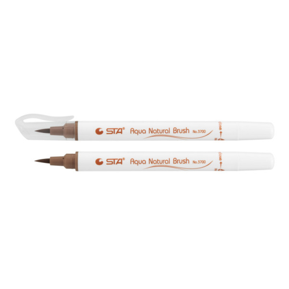 Художній маркер STA пензлик акварельний AQUA NATURAL BRUSH 3700, горіховий (STA3700-49)