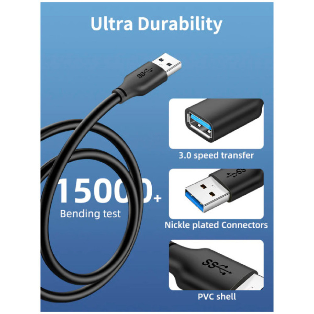 Дата кабель USB 3.0 AM/AF 2.0m Cabletime (CA915408)