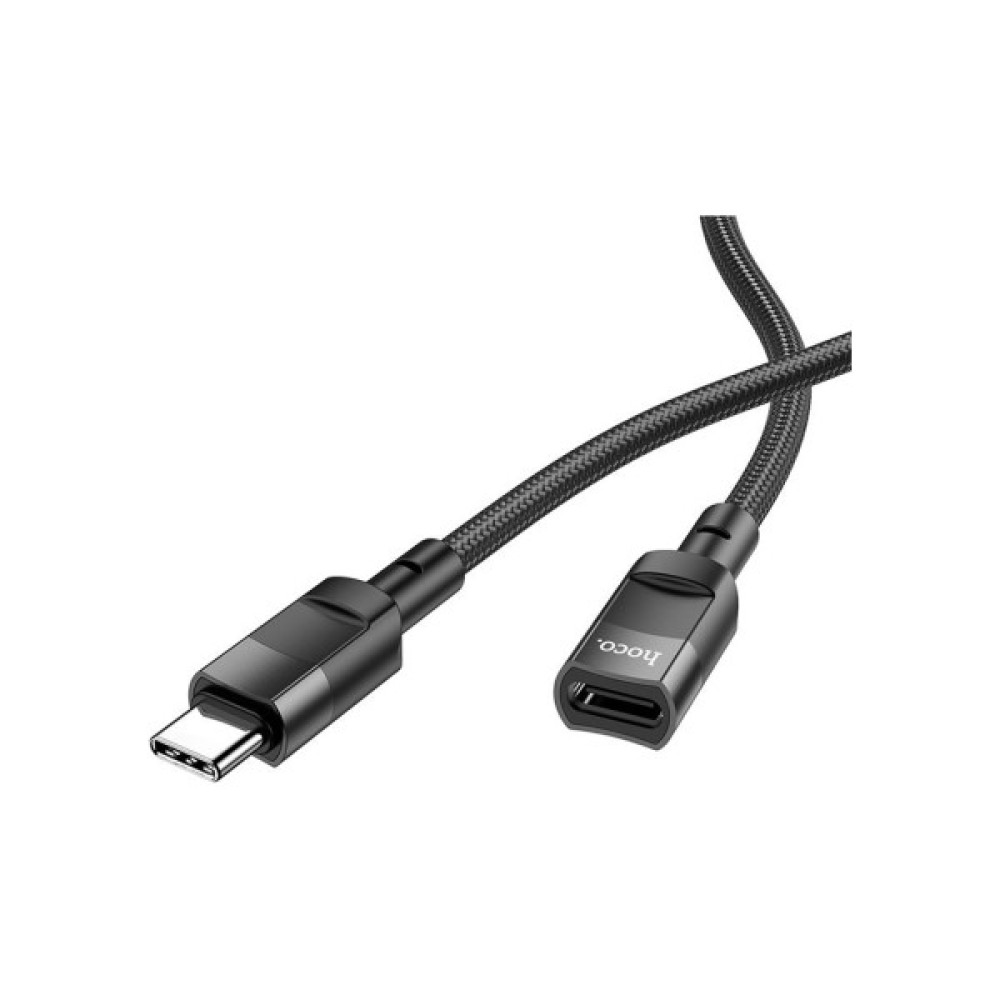 Дата кабель USB-C M/F 1.2m extension U107 black HOCO (6931474789990)
