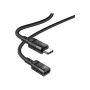 Дата кабель USB-C M/F 1.2m extension U107 black HOCO (6931474789990)