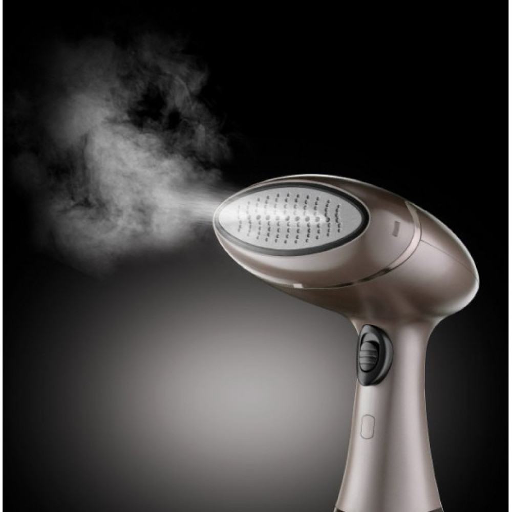 Відпарювач Russell Hobbs компактний Steam Genie Aroma, 1800Вт, 200мл, постійна пара - 32гр, керам. підошва, чорно-коричневий