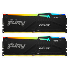 Модуль пам'яті для комп'ютера DDR5 64GB (2x32GB) 5200 MHz Beast RGB EXPO Black Kingston Fury (ex.HyperX) (KF552C40BB2AK2-64)