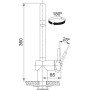 Змішувач для кухні Franke Atlas Neo J, довж.виливу - 183мм, поворотний, 1+аератор, нерж