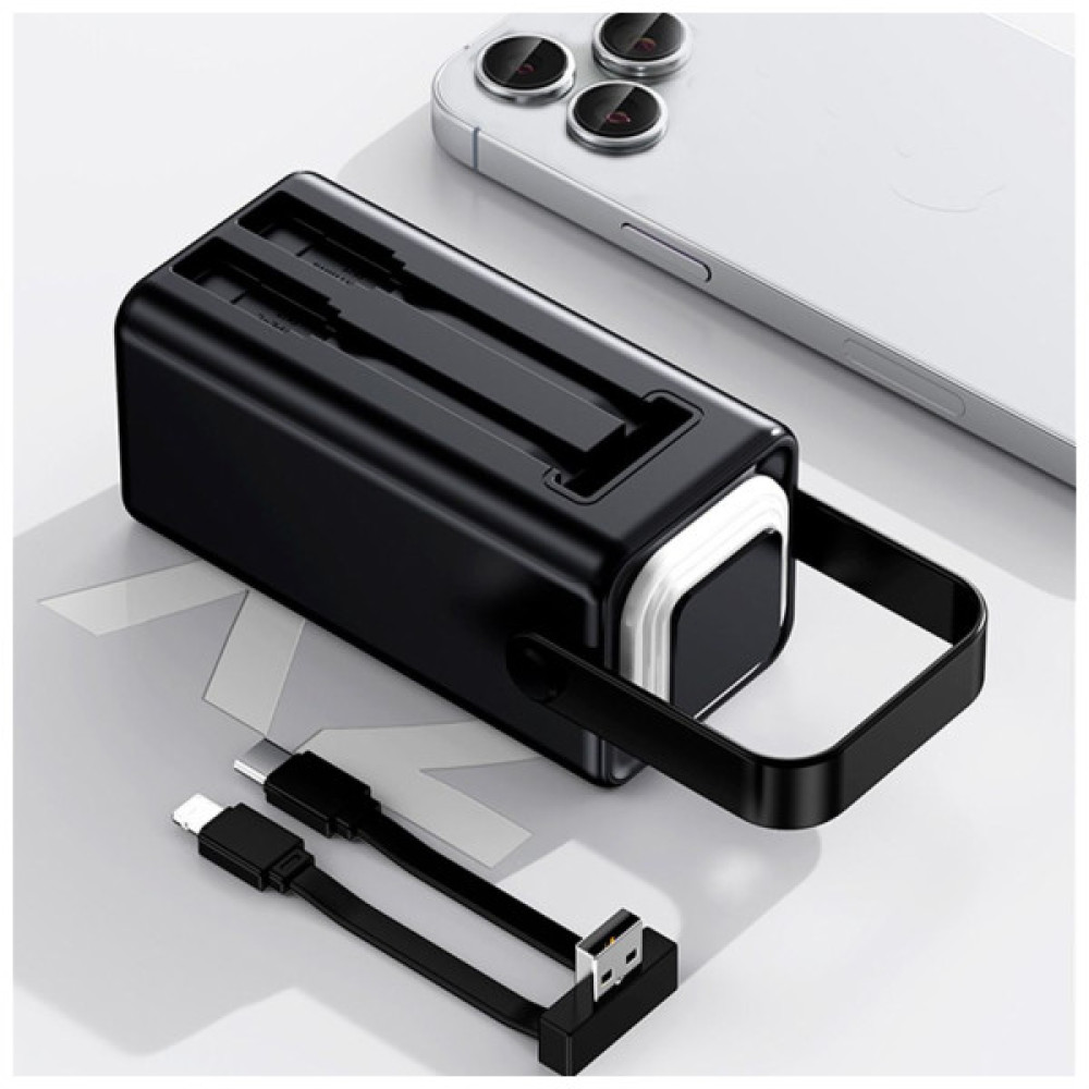 Батарея універсальна TheGeneral 20000mah Glim, 22.5W Fast Charge PD Lamp Black (40012919-01)