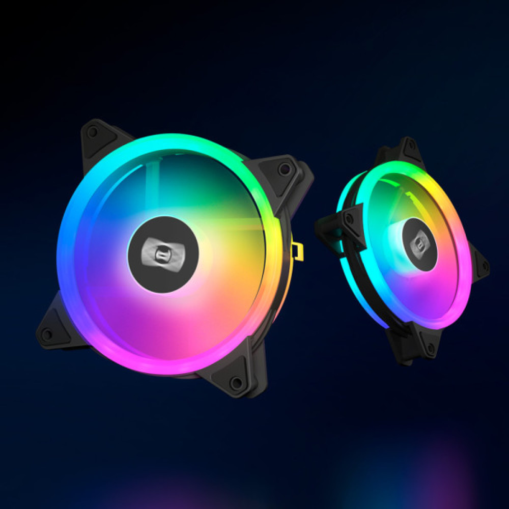 Кулер до корпусу PcCooler F3 T120 ARGB Black