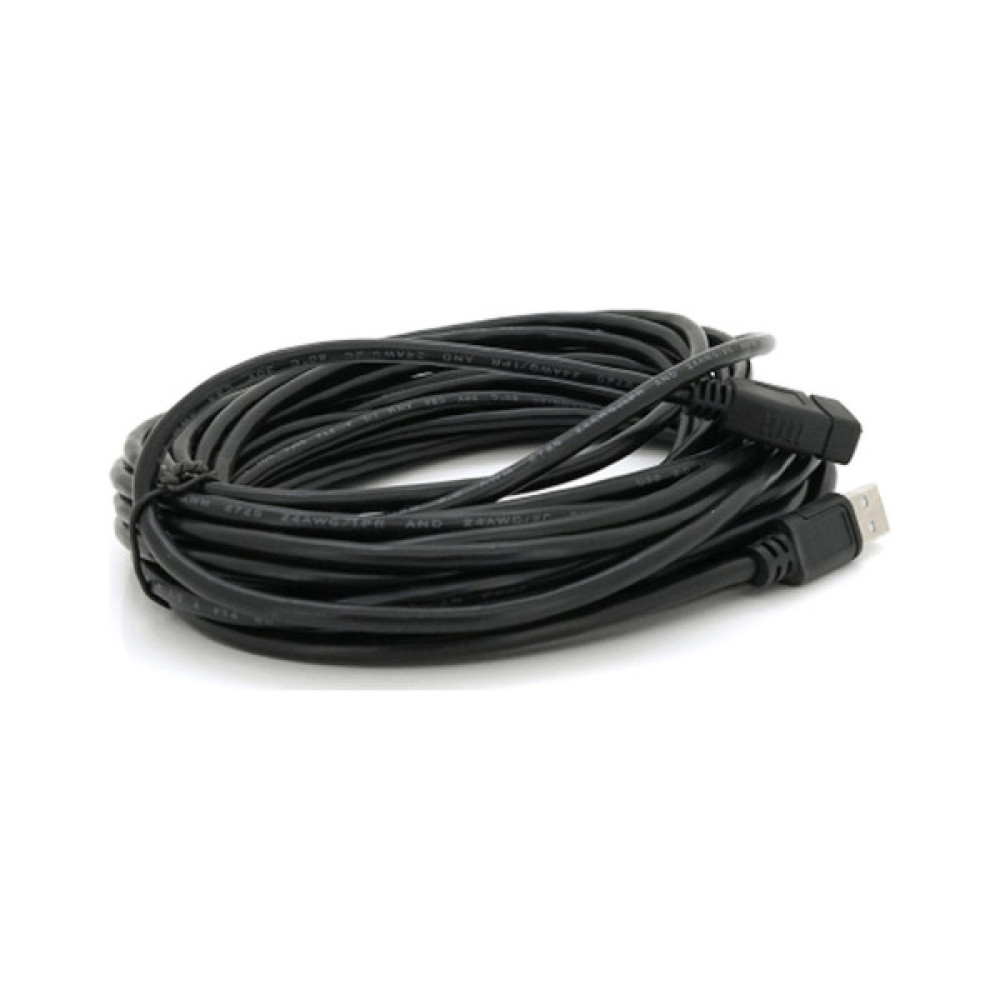 Дата кабель USB 2.0 AM/AF 10.0m ferrite black Voltronic (YT-AM/AF-10BL)