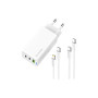 Зарядний пристрій ColorWay GaN Mini 65W PD Port PPS USB (USB-2C1A) cable Type-C&Lightning (CW-CHS058PDCL-WT) Зарядний пристрій ColorWay GaN Mini 65W PD Port PPS USB (USB-2C1A) cable Type-C&Lightning (CW-CHS058PDCL-WT)