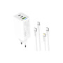 Зарядний пристрій ColorWay GaN Mini 65W PD Port PPS USB (USB-2C1A) cable Type-C&Lightning (CW-CHS058PDCL-WT) Зарядний пристрій ColorWay GaN Mini 65W PD Port PPS USB (USB-2C1A) cable Type-C&Lightning (CW-CHS058PDCL-WT)