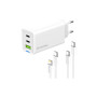 Зарядний пристрій ColorWay GaN Mini 65W PD Port PPS USB (USB-2C1A) cable Type-C&Lightning (CW-CHS058PDCL-WT) Зарядний пристрій ColorWay GaN Mini 65W PD Port PPS USB (USB-2C1A) cable Type-C&Lightning (CW-CHS058PDCL-WT)