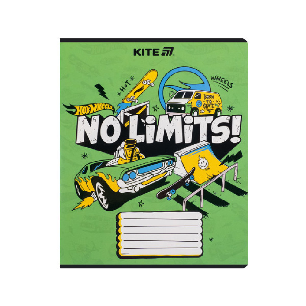Зошит Kite Hot Wheels, 18 аркушів, лінія (HW25-237)