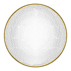 Тарілка Ardesto Dew 27см, скло, прозорий (AR5039)