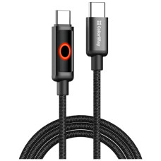 Дата кабель USB-C to USB-C 1.0m 3A PD60W black ColorWay (CW-CBPDCC103-BK)