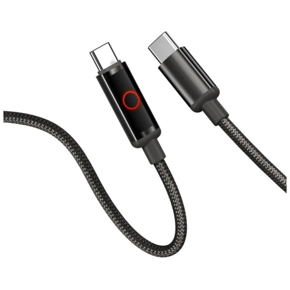Дата кабель USB-C to USB-C 1.0m 3A PD60W black ColorWay (CW-CBPDCC103-BK)