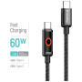 Дата кабель USB-C to USB-C 1.0m 3A PD60W black ColorWay (CW-CBPDCC103-BK)