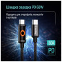 Дата кабель USB-C to USB-C 1.0m 3A PD60W black ColorWay (CW-CBPDCC103-BK)
