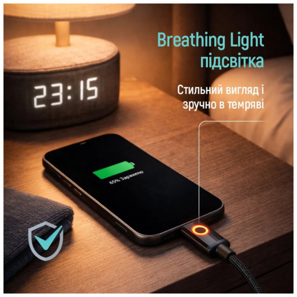 Дата кабель USB-C to USB-C 1.0m 3A PD60W black ColorWay (CW-CBPDCC103-BK)