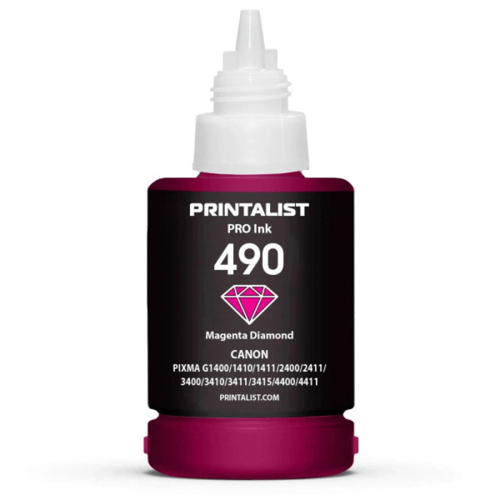 Чорнило Printalist Canon gI-490 for g1400/G2400/G3400 140g Magenta (PL490M)