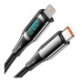Дата кабель USB-C to Lightning 2.0m 20W Digital Display black Essager (EXCTL-YDA01) Дата кабель USB-C to Lightning 2.0m 20W Digital Display black Essager (EXCTL-YDA01)