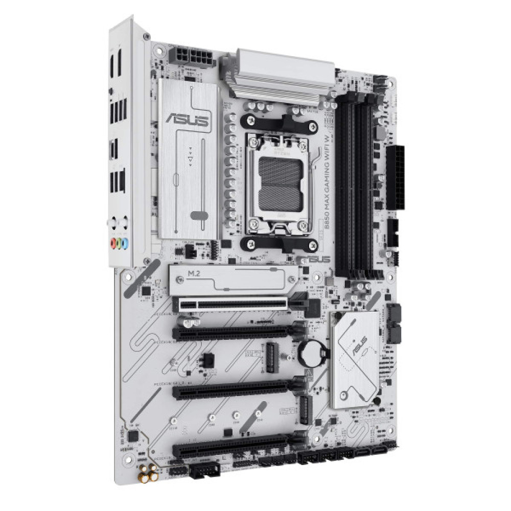 Материнcька плата ASUS B850 MAX GAMING WIFI W sAM5 B850 4xDDR5 M.2 HDMI DP WiFi BT ATX білий
