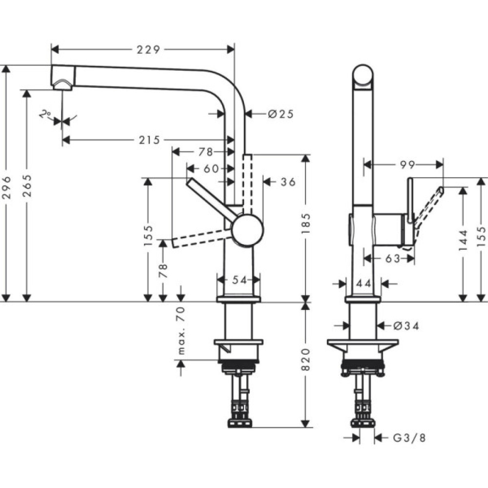 Змішувач Hansgrohe Talis M54 (72840800)