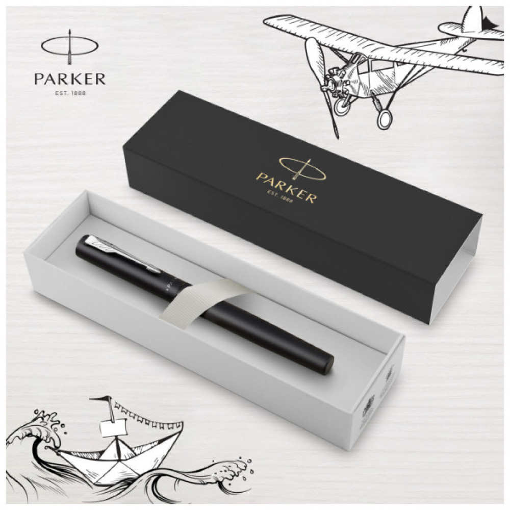Ручка пір'яна Parker VECTOR 17 XL Metallic Black CT  FP M (06 012)