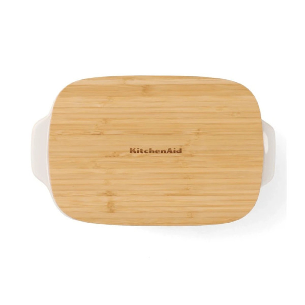 Форма для випікання KitchenAid з кришкою керамогранітна 1,9 л Кремова (CC006107-001)