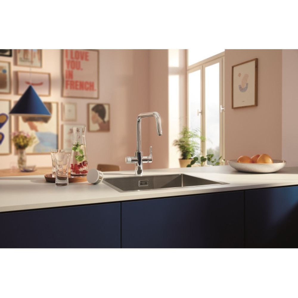 Змішувач для кухні Grohe Blue Pure Start, довж.виливу - 223мм, поворотний, 1+1 фильтр, хром