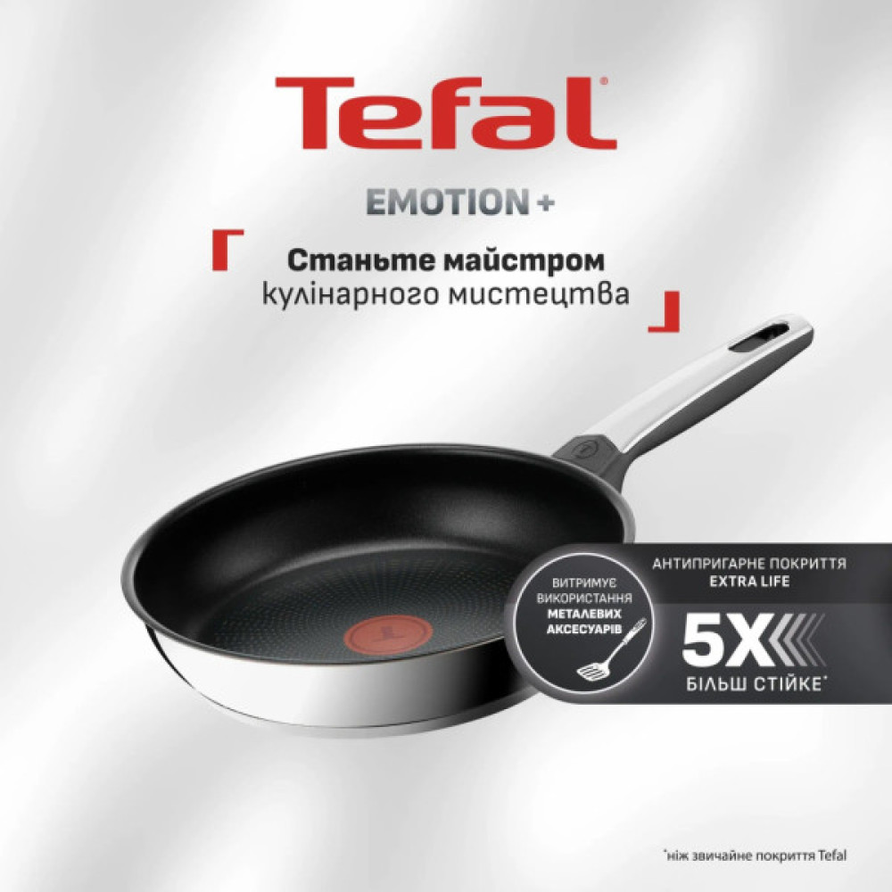 Сковорода Tefal для млинців Emotion+ 25см чорний (E3383855)