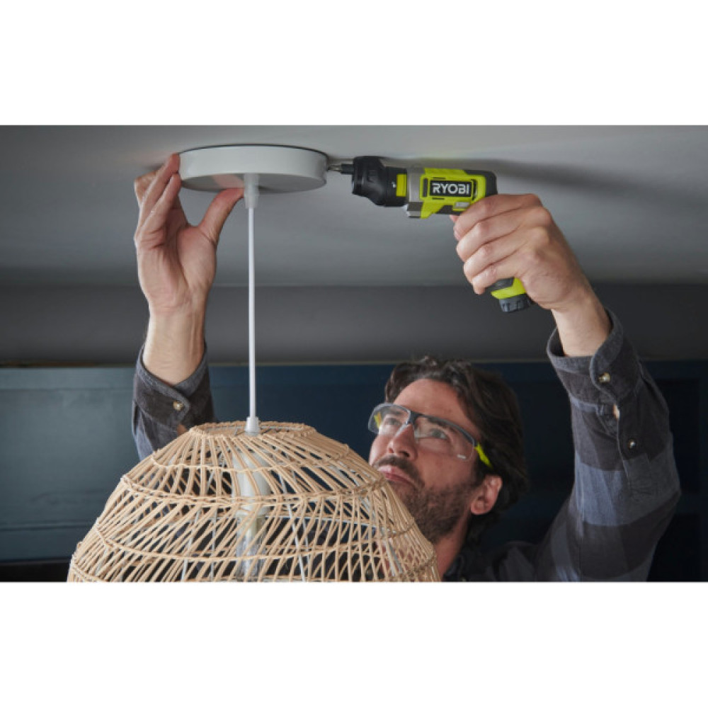 Викрутка акумуляторна Ryobi RSD4-120T 4В, USB, Lithium, 1х2Ah, 5Нм, 200об/хв, кейс, 10 насадок (5133006210)