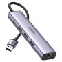 Концентратор Ugreen USB 3.0 to 3хUSB 3.0/Type-C+RJ45(1000M) Ethernet 5in1 CM475 (60554)