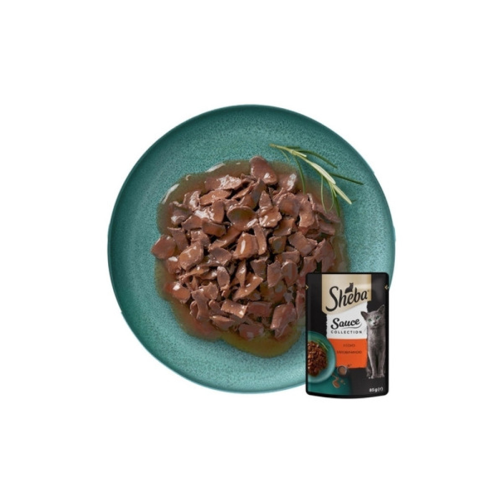 Вологий корм для собак Sheba з яловичиною в соусі 85 г (4770608264406)