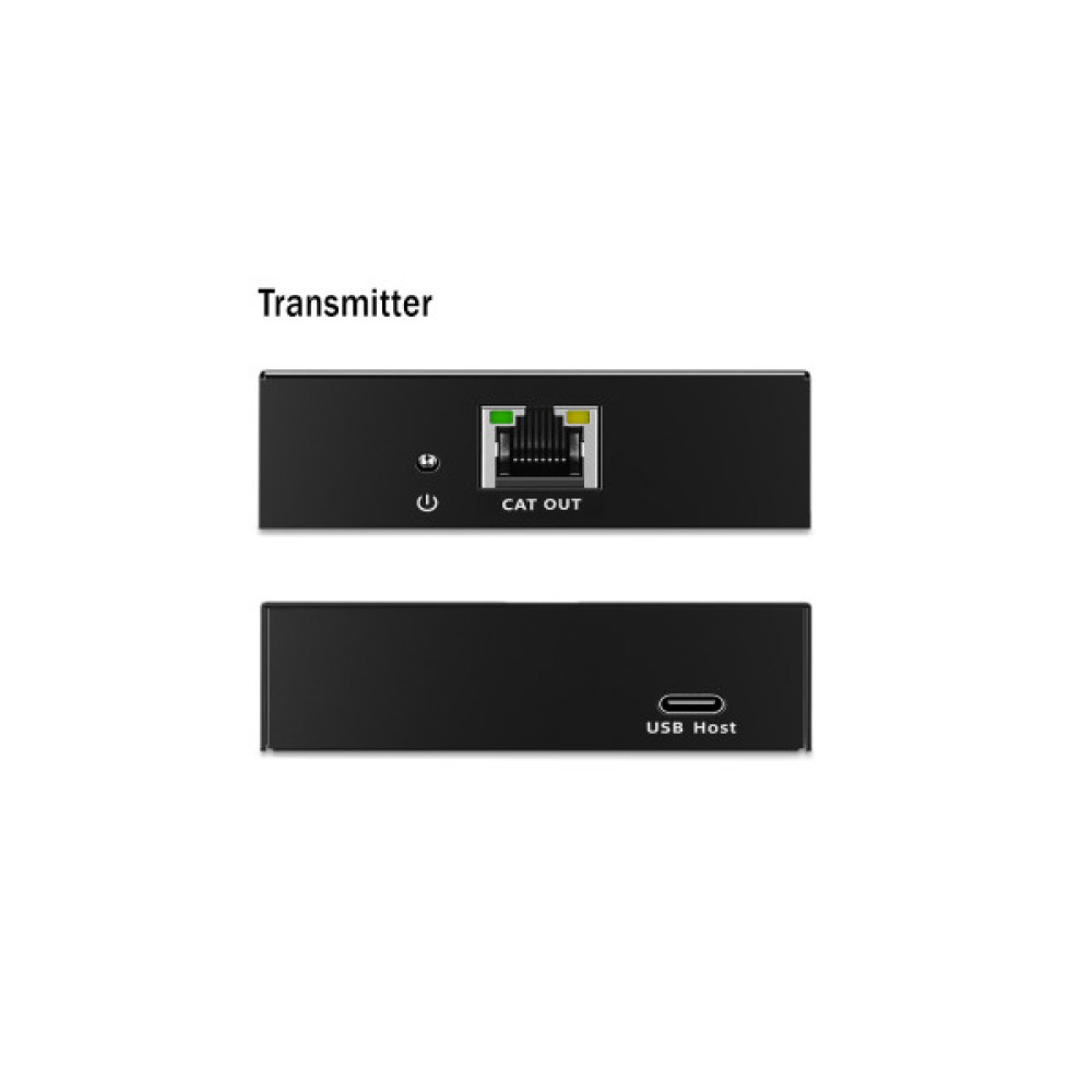 Подовжувач DIGITUS USB 3.2 Gen1, для використання з кабелем Cat6A, до 100 м, 3 х USB-A, 1 x USB-C, чорний