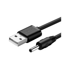 Кабель живлення USB to DC 3.5mm 5V 1.0m black Ugreen (10376) Кабель живлення USB to DC 3.5mm 5V 1.0m black Ugreen (10376)