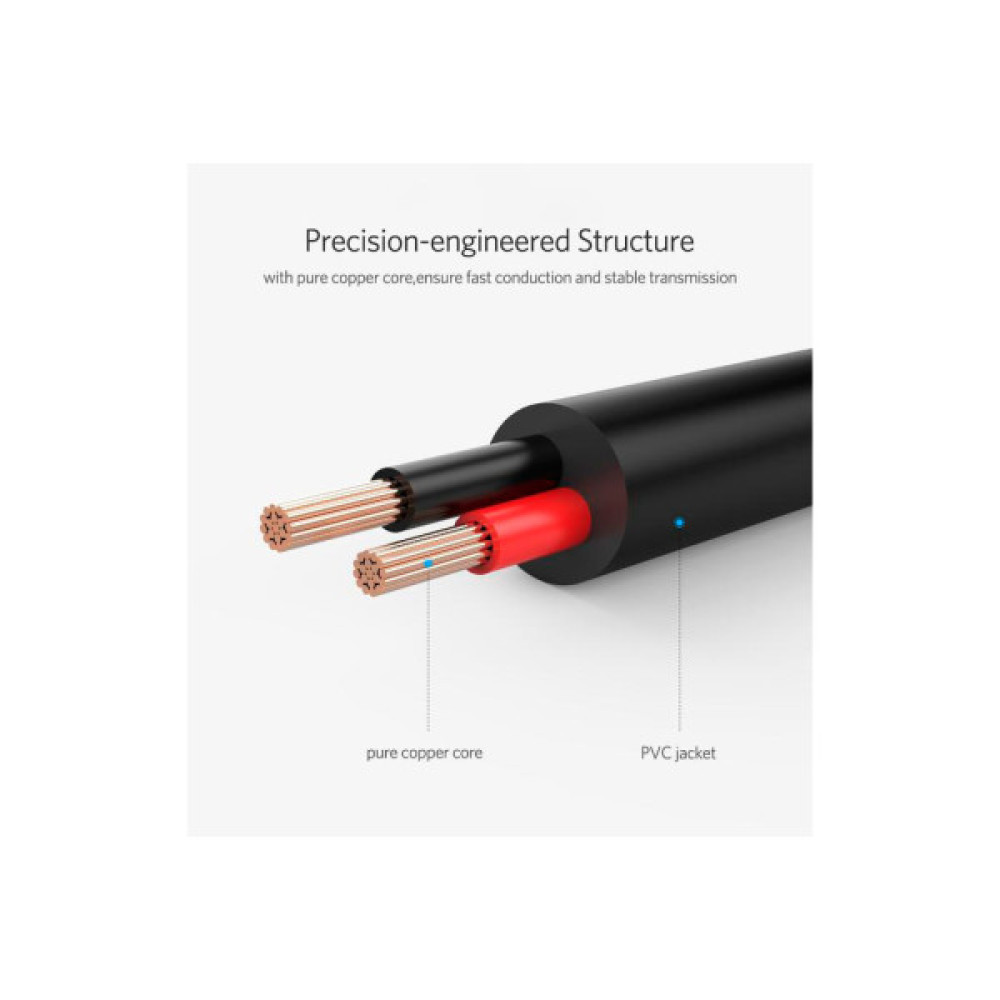 Кабель живлення USB to DC 3.5mm 5V 1.0m black Ugreen (10376) Кабель живлення USB to DC 3.5mm 5V 1.0m black Ugreen (10376)