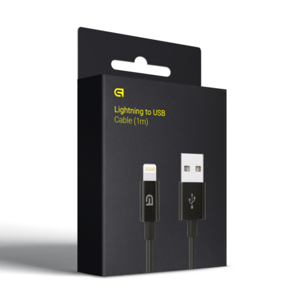 Дата кабель USB 2.0 AM to Lightning 1.0m black Armorstandart (ARM64287)