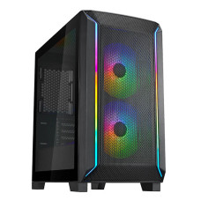 Корпус SilverStone Fara FA312Z-BG без БЖ, 2xUSB3.0, 2x140мм, ARGB VGA 365мм, LCS ready, TG Side Panel, mATX, чорний