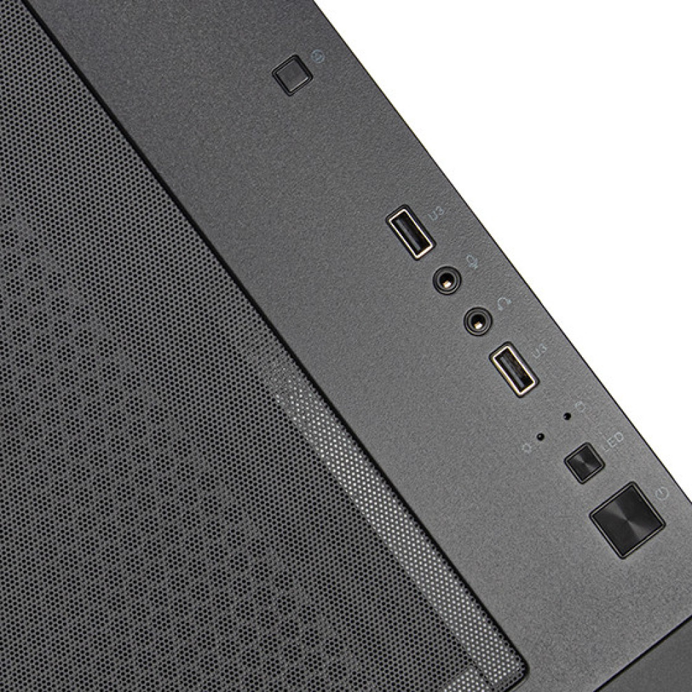 Корпус SilverStone Fara FA312Z-BG без БЖ, 2xUSB3.0, 2x140мм, ARGB VGA 365мм, LCS ready, TG Side Panel, mATX, чорний