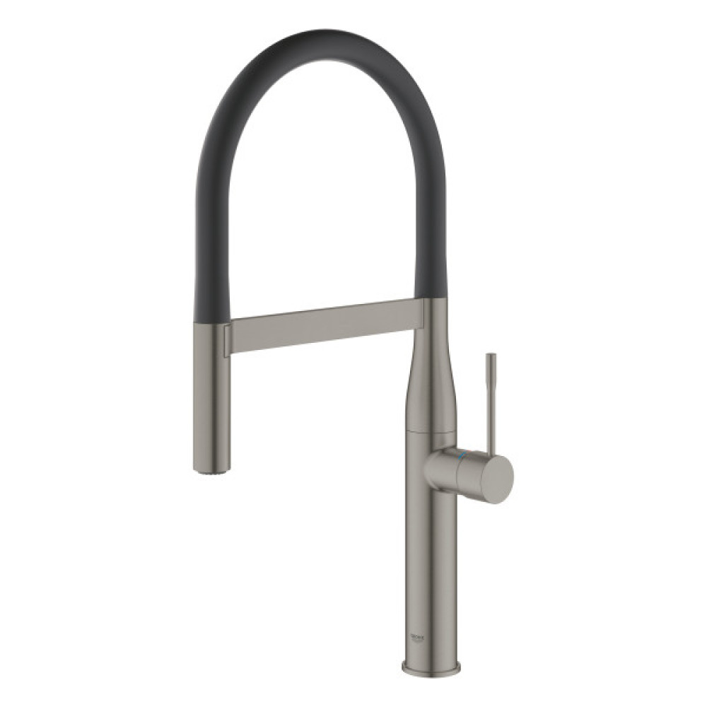 Змішувач для кухні Grohe Essence, довж.виливу - 240мм, поворотний/гнучкий, 1важіль, матовий графіт
