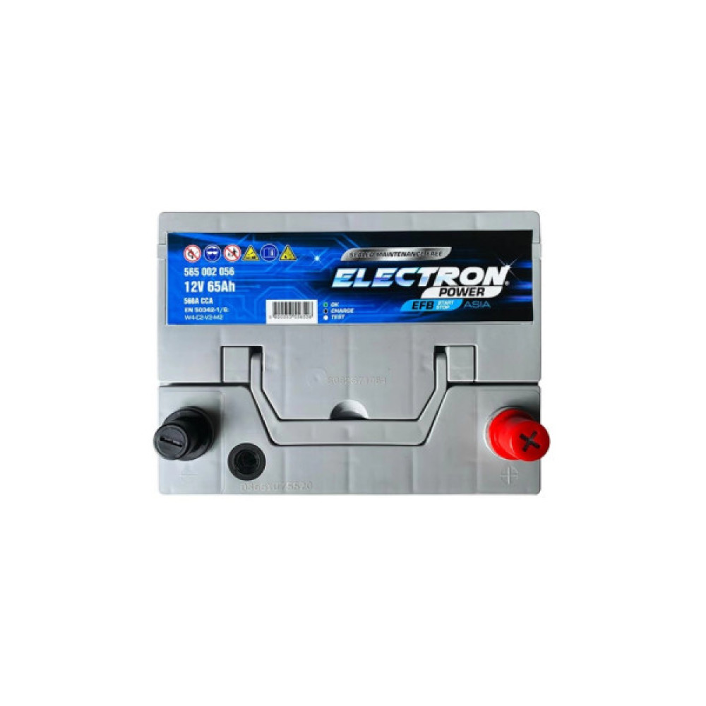 Акумулятор автомобільний ELECTRON START-STOP EFB 65Ah ASIA Ев (-/+) (560EN) (565002056)