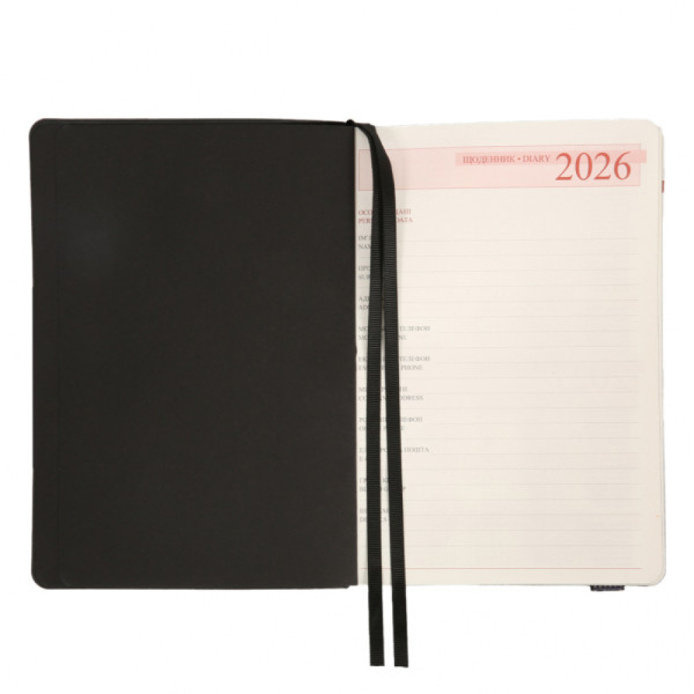 Тижневик Leo planner А5 датований 2026 "Voyage", м‘який, графітовий, 368 сторінок (252695)
