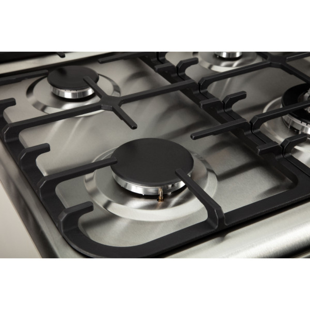 Плита ARDESTO комбі, 64л, 60x60см, конвекція, чавун, підсвічування, форсунки LPG (підключення газового балона), знімні направляючі, сріблястий