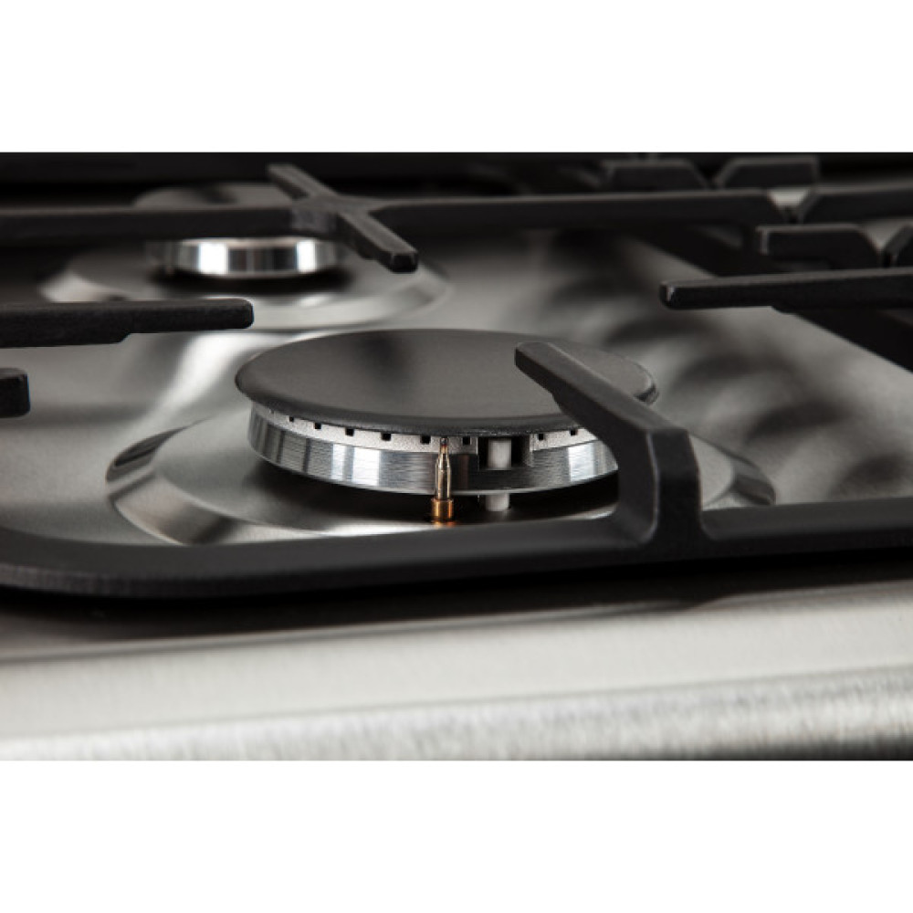 Плита ARDESTO комбі, 64л, 60x60см, конвекція, чавун, підсвічування, форсунки LPG (підключення газового балона), знімні направляючі, сріблястий