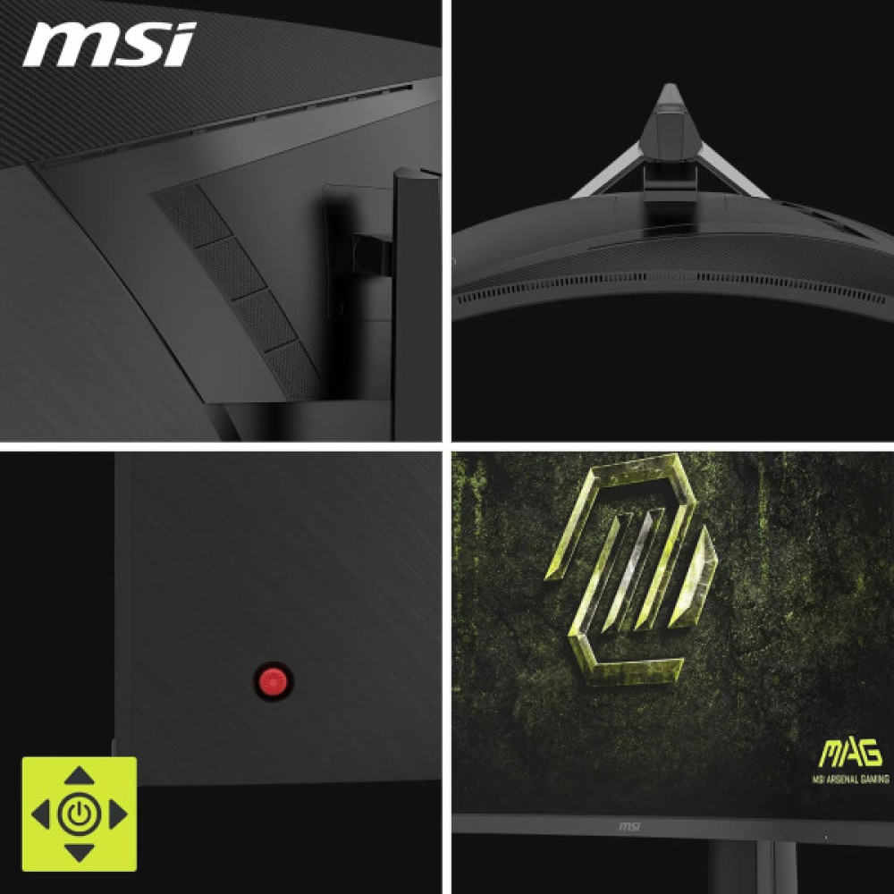 Монітор MSI 31.5" MAG 325CQPF-E18 2xHDMI, DP, Audio, VA, 2560x1440, 180Hz, 0.5ms, sRGB 111%, CURVED, AdaptiveSync, HAS