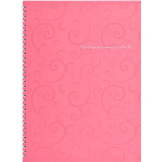 Блокнот Buromax spiral side, А4, 80sheets, Barocco, square, pink (BM.2446-610)